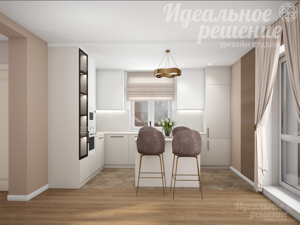 Дизайн кухни-гостиной