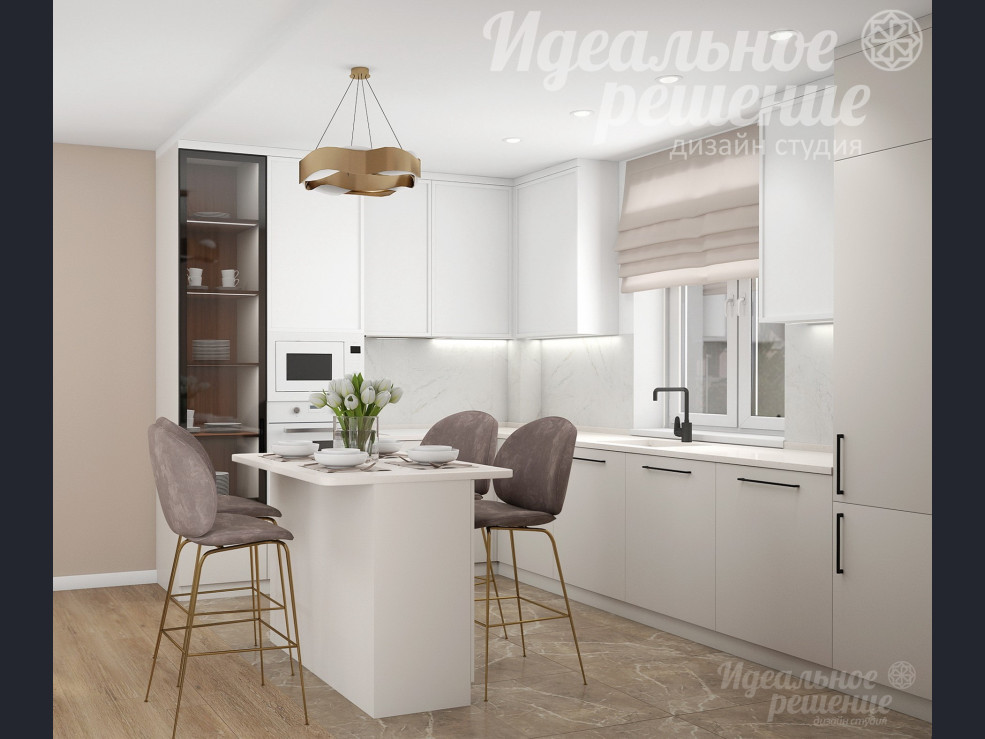 Дизайн кухни-гостиной